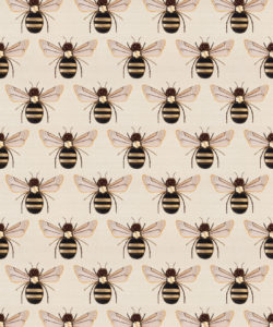 Golden Bee Embroider Wallpaper