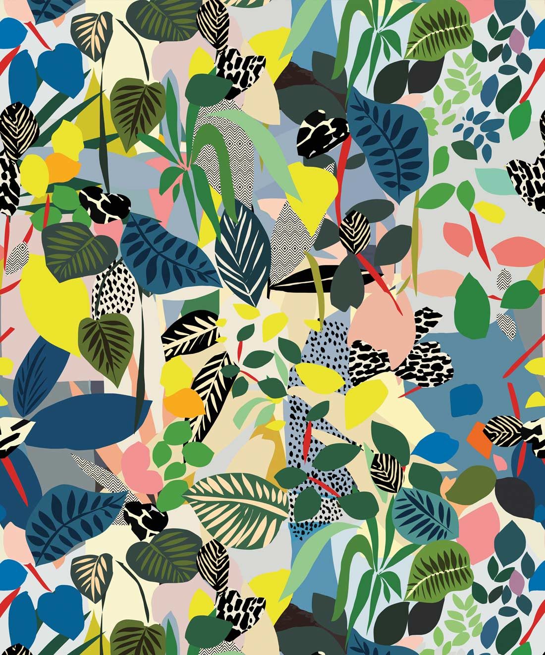 Hockney Wallpaper, Colourful Tropical Wallpaper by Kitty McCall, Milton & King, Europe