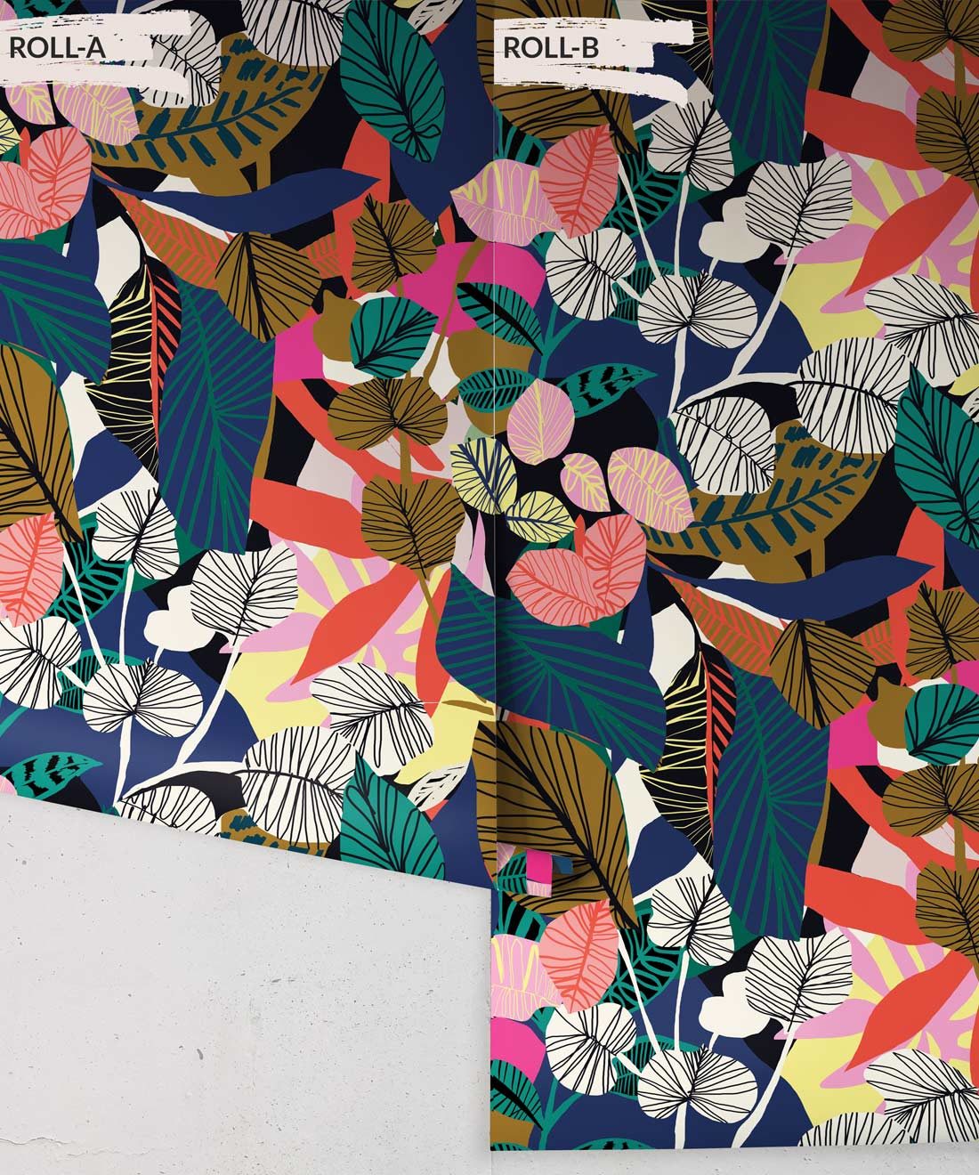 Overgrown Wallpaper, Colourful Banana Leaf Wallpaper by Kitty McCall, Milton & King, Europe