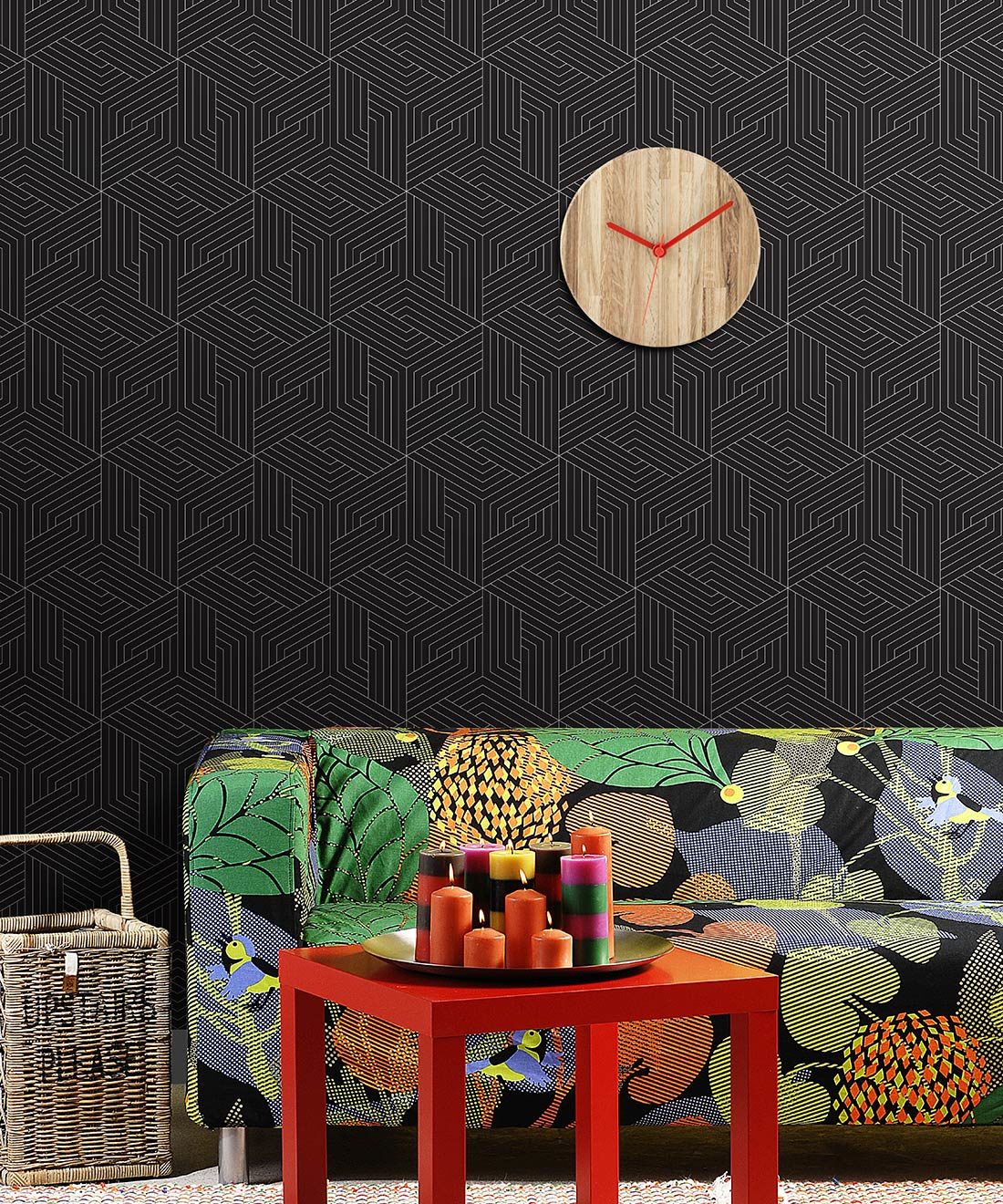 Matte Black Geometric Illusions • Milton & King