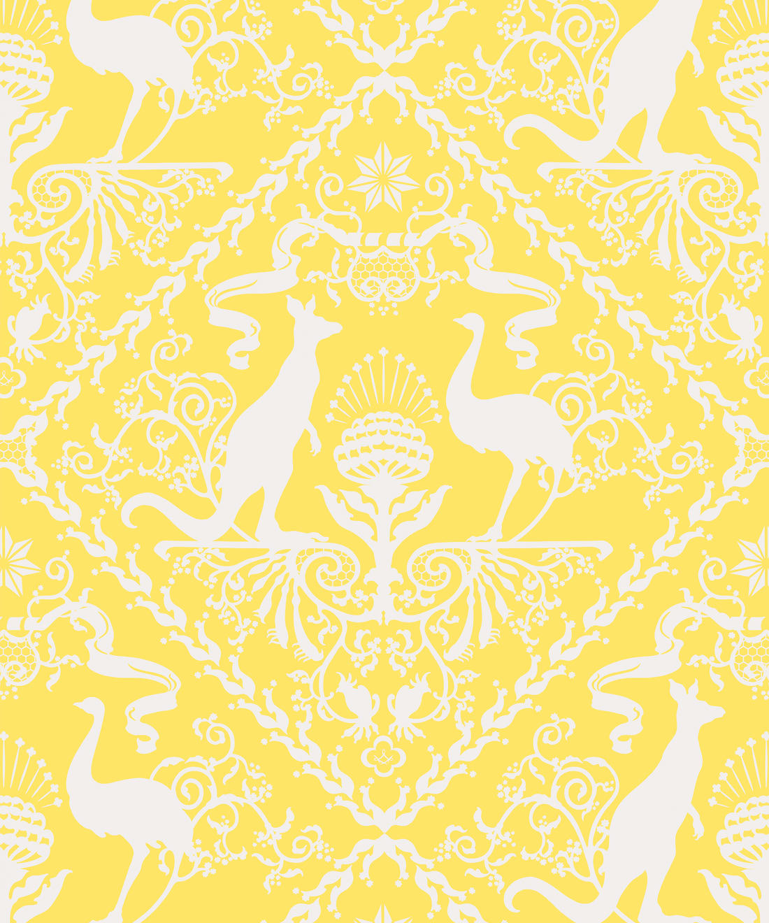 In Australia We Trust Sunshine • Australian Wallpaper • Australian Coat of Arms • Milton & King Europe • Yellow Wallpaper