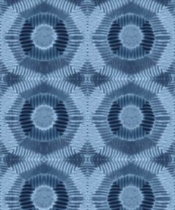 Aztec Suns Wallpaper Indigo Blue • Shibori Geometric • Swatch