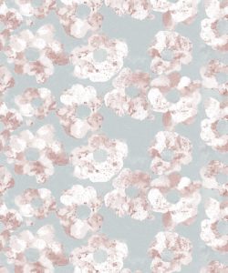 Cherry Blossom Wallpaper • Shibori Floral • Sage Swatch