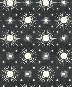 Sun Light Star Bright Wallpaper • Charcoal • Swatch