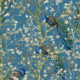 Almond Blossom Wallpaper • Chinoiserie Wallpaper • Wallpaper with Peacocks • Royal Blue Wallpaper • Swatch