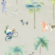 At The Dog Park Wallpaper • Kids Wallpaper • Beige • Swatch