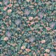 Fungi Wallpaper • Eloise Short • Vintage Floral Wallpaper • Granny Chic Wallpaper • Grandmillennial Style Wallpaper • Ocean • Swatch