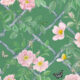 Treilage Wallpaper • Floral Wallpaper • Forest Green • Swatch