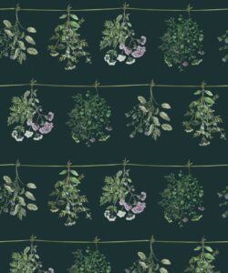 Dried Herbs Wallpaper • Hackney & Co. • Green • Swatch