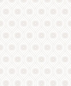 Retro Pop Wallpaper • Geometric • Beige Reverse • Swatch