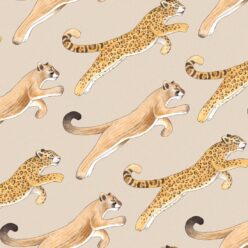 Amazon Big Cat Wallpaper • Jaguars & Pumas • Beige • Swatch