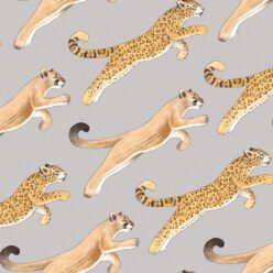 Amazon Big Cat Wallpaper • Jaguars & Pumas • Warm Grey • Swatch