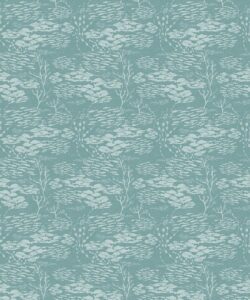 Shoal Wallpaper • Floral Wallpaper • Teal • Swatch