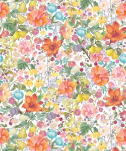 Abundance Wallpaper • Kip&Co • Colorful Flower Wallpaper • Swatch