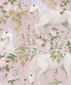 Field Of Dreams Wallpaper • Children's Wallpaper • Ballet Rose • Swatch