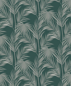 Daintree Palm Wallpaper • Floral Wallpaper • Forest Green • Swatch