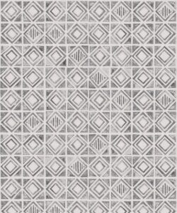 Tuile Wallpaper • Charcoal White • Swatch