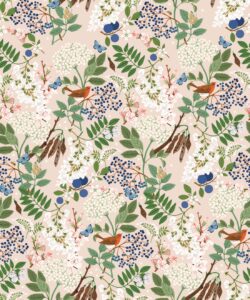 Sparrows Wallpaper • Blossom • Swatch