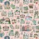 Around the World Wallpaper • Blush • Swatch