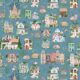 Around the World Wallpaper • French Blue • Swatch