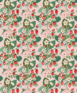 Strawberries Wallpaper • Blush • Swatch