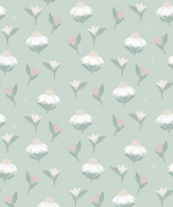 Daisy Wallpaper • Mint • Swatch