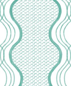 Wavy Lines Wallpaper • Green • Swatch